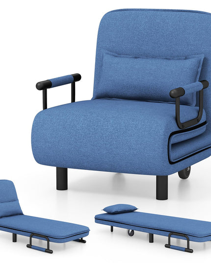 Giantex Convertible Sofa Bed, 3-in-1 Folding Sleeper Chair with 5-Position Adjustable Backrest