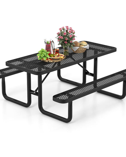 Giantex 72” Picnic Table, Large Outdoor Table & Bench Set for 8