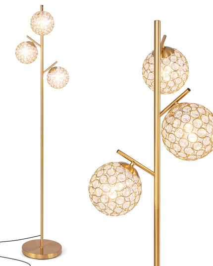 Giantex 3 Globe Floor Lamp - Mid Century Modern Floor Lamps for Living Room, Acrylic Lampshade