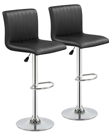 Giantex Modern Bar Stools | Adjustable Swivel Bar Chairs with Back and Footrest (2/4)