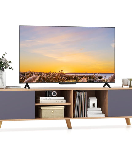 Giantex TV Stand for TVs up to 65 Inch, Entertainment Center with 2 Side Cabinets