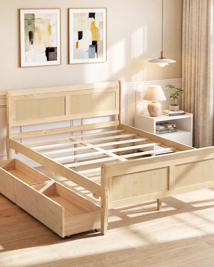 Lit jumeau Giantex avec 2 tiroirs de rangement pour enfants, adolescents et adultes