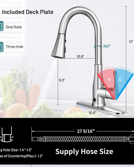 Giantex 304 Stainless Steel Touchless Kitchen Faucet