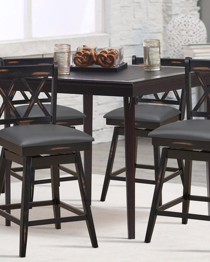 Giantex Bar Stool with Foot Rest Upholstered Cushion & Ergonomic Backrest