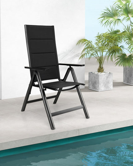 Giantex Patio Folding Dining Chair, Lightweight Outdoor Chair with Padded Seat
