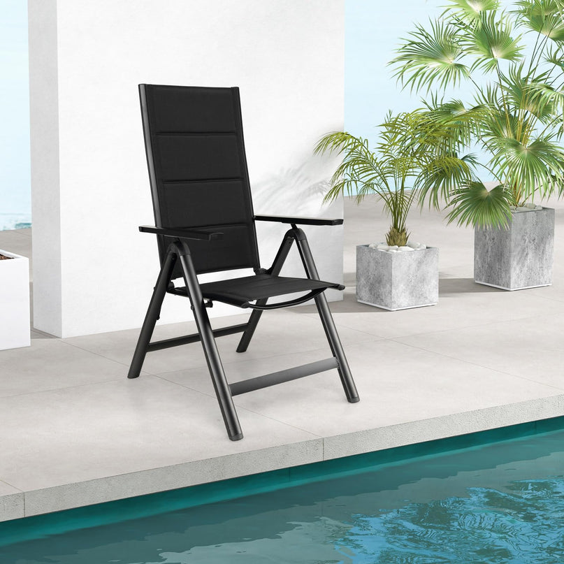 Giantex Patio Folding Dining Chair, Lightweight Outdoor Chair with Padded Seat