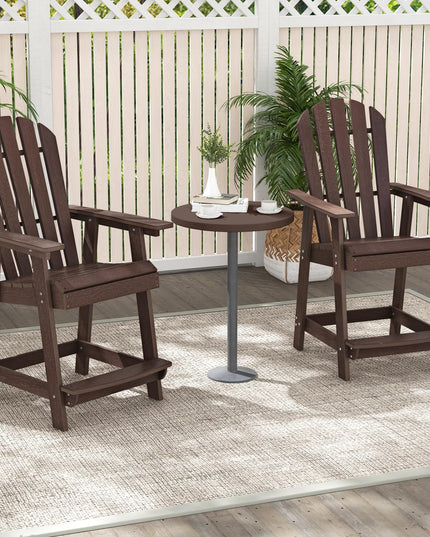 Giantex HDPE Tall Adirondack Chair, 24.5”H Counter Height Bar Stool