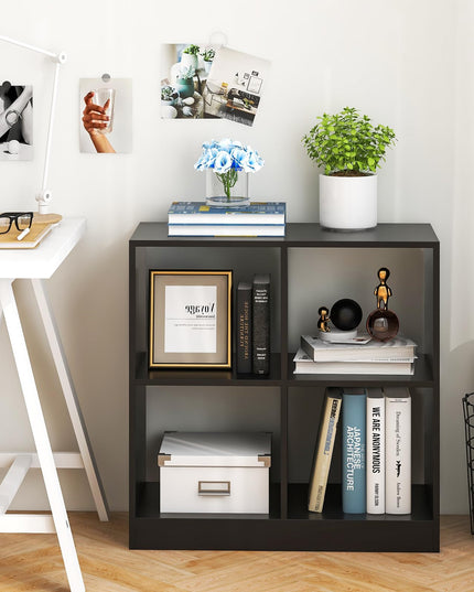 Giantex 4-Cube Bookcase - 2-Tier Bookshelf Open Back