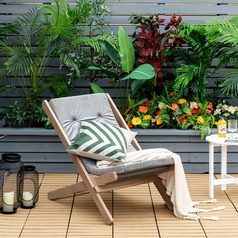 Giantex Outdoor Lounge Chair Indoor Living Room Chaise Lounge with 3 Adjustable Positions