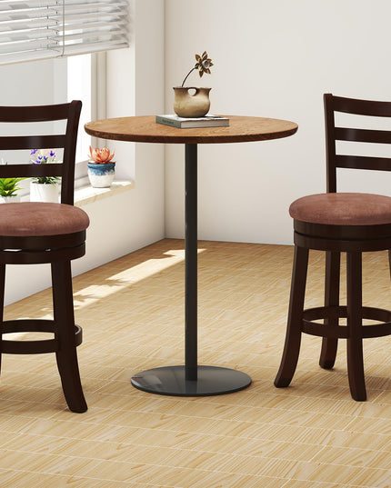 Giantex Swivel Bar Stools Set of 2/4 26" Upholstered Counter Height Bar Chairs