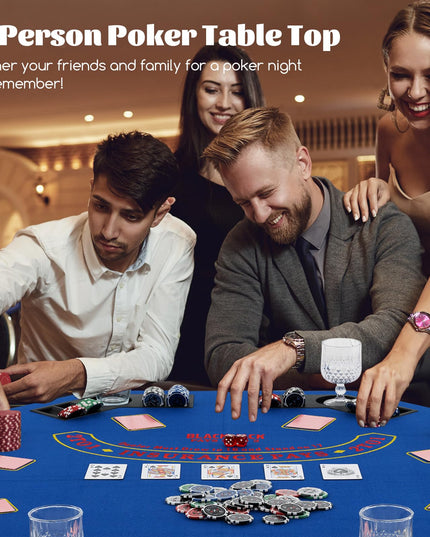 Giantex 48" Poker Table Top - 8 Player Foldable Texas Holdem Poker Table Topper w/Carrying Bag