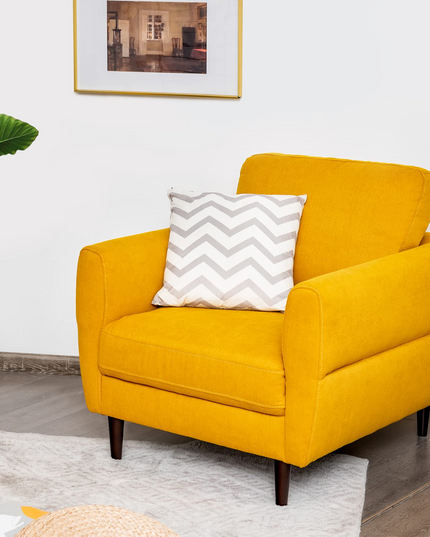 Giantex Sofa Chair, Upholstered Mid-Century Modern Accent Chair