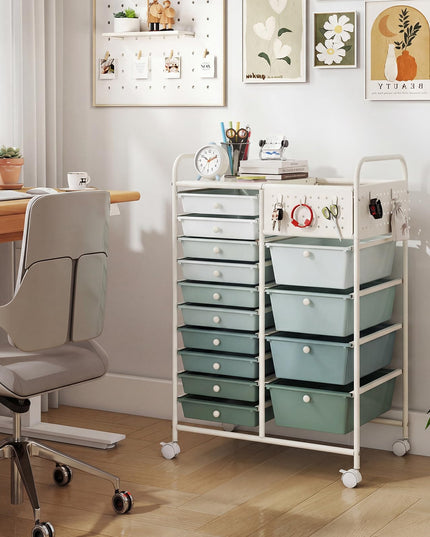Giantex 14 Drawer Storage Cart Rolling Craft Cart