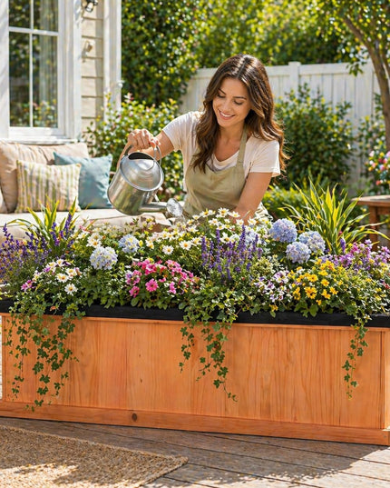 Giantex 44" x10" x12" Raised Garden Bed with 3 Drainage Holes (1/2)