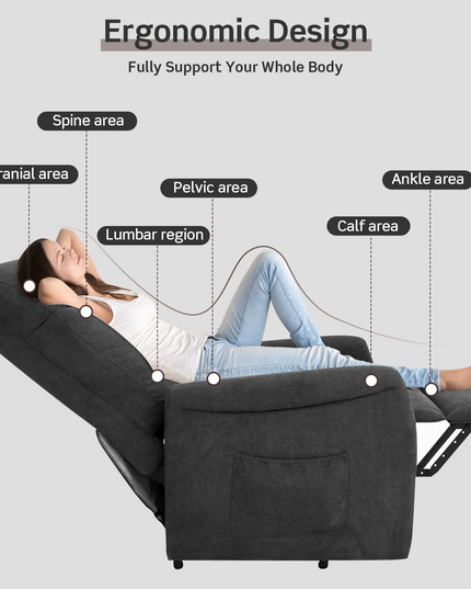 Giantex Power Lift Recliner Chair for Elderly, Ergonomic Lounge Chair