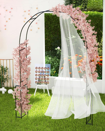 Giantex Garden Arch Trellis - 7.9 ft Metal Arbor Pergola