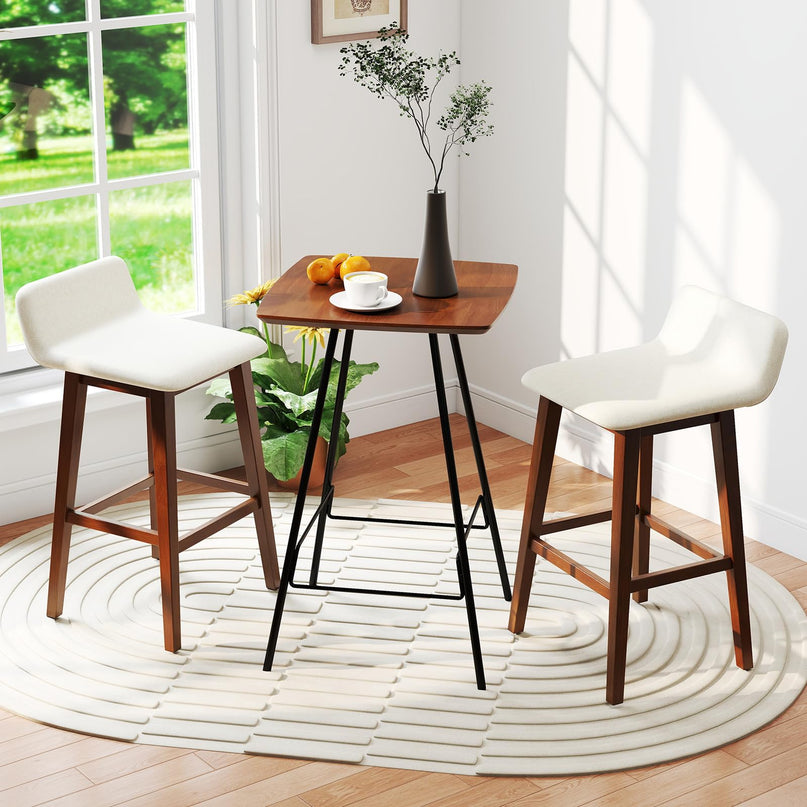 Giantex 29" Bar Stools Set of 2/4 with Low Back for Kitchen Island
