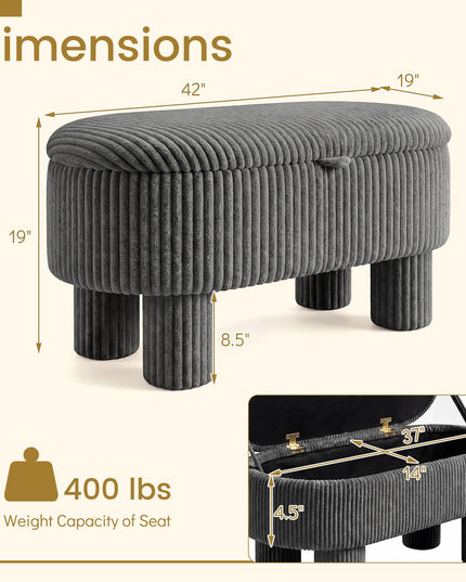 Giantex 42'' Storage Ottoman Bench for Living Room