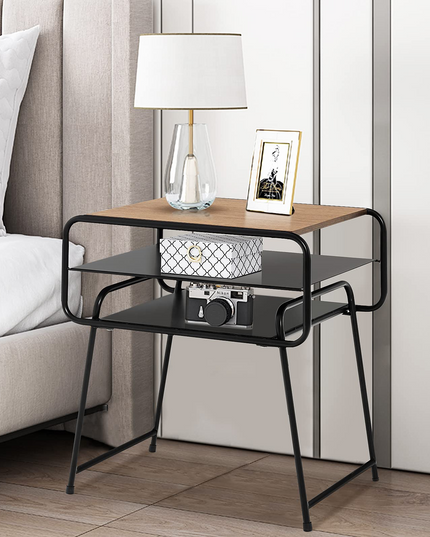 Giantex 3-Tier Side End Table with Shelf