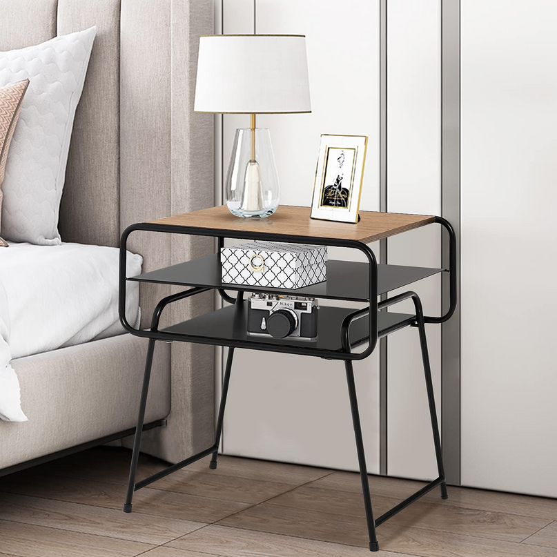 Giantex 3-Tier Side End Table with Shelf