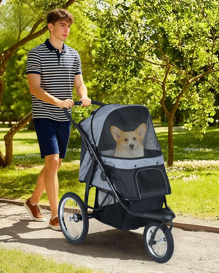 Giantex Dog Stroller for Small & Medium Dogs Cats Foldable Pet Stroller