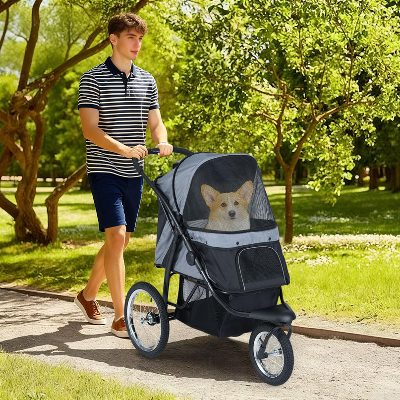 Giantex Dog Stroller for Small & Medium Dogs Cats Foldable Pet Stroller