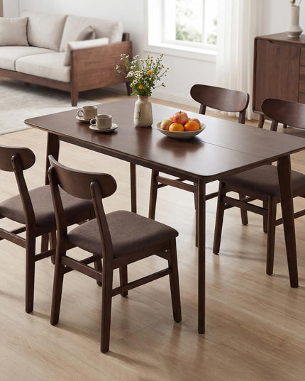 Giantex Dining Table for 4-6 People 47" Rectangular Wooden Kitchen Table