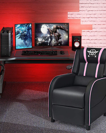 Gaming Recliner Chair, Racing Style Single Recliner Sofa - Giantex