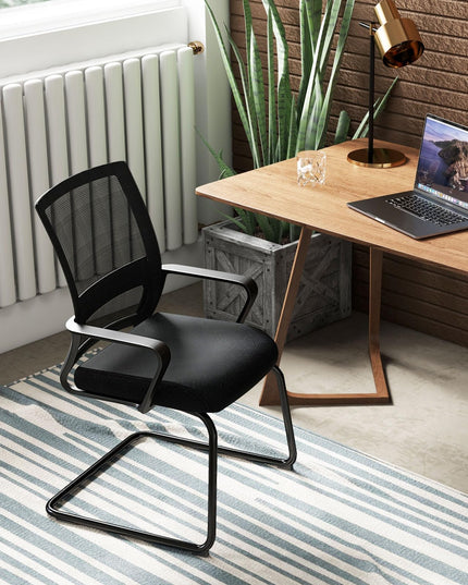 Giantex Office Guest Chair, Office Guest Conference Chair w/Lumbar Support Ergonomic Backrest