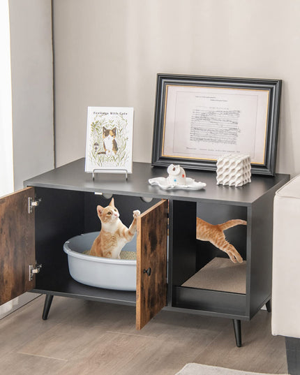 Giantex Cat Litter Box Enclosure, Hidden Cat Washroom Furniture