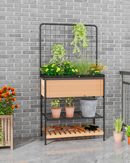 Giantex Raised Garden Bed with Trellis