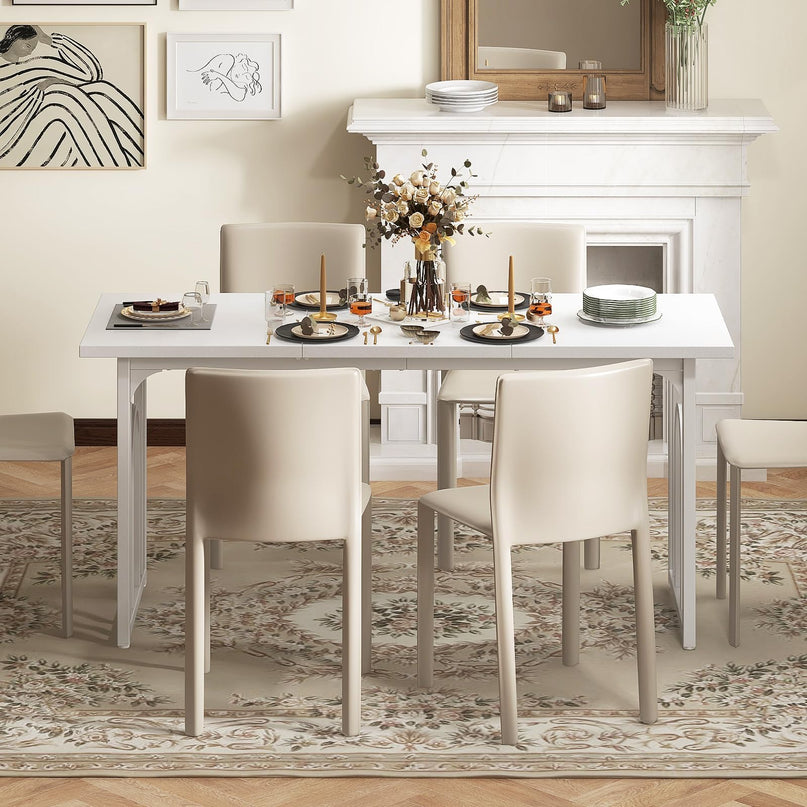 Table à manger Giantex 160x60cm pour 6 à 8 personnes