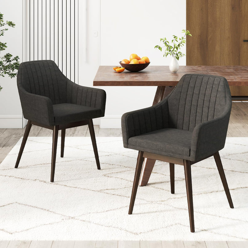 Giantex Upholstered Dining Chairs Set of 2/4 for Living Room