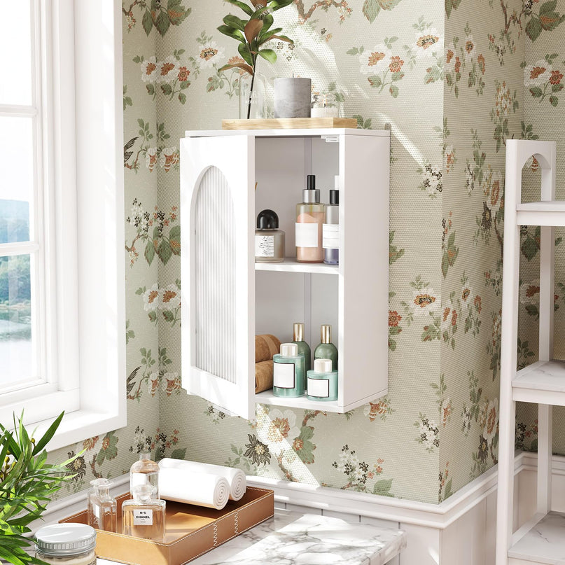 Giantex Wall Mounted Bathroom Cabinet for Living Room Laundry
