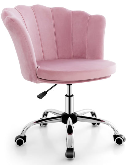 Giantex Velvet Office Desk Chair Pink