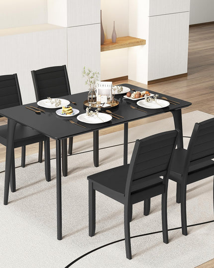 Giantex Wood Dining Chairs Set of 2/4, Modern Kitchen Chairs w/Rubber Wood Legs, Curved Backrest, Farmhouse Diner Chairs