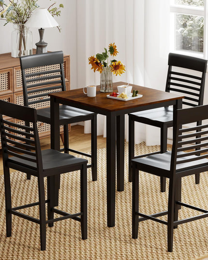 Giantex Ensemble table et 4 chaises de salle à manger 5 pièces