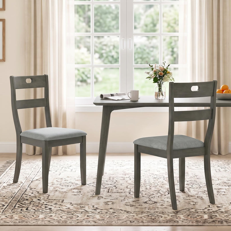 Giantex Wooden Dining Chairs Set of 2/4 for Restaurant