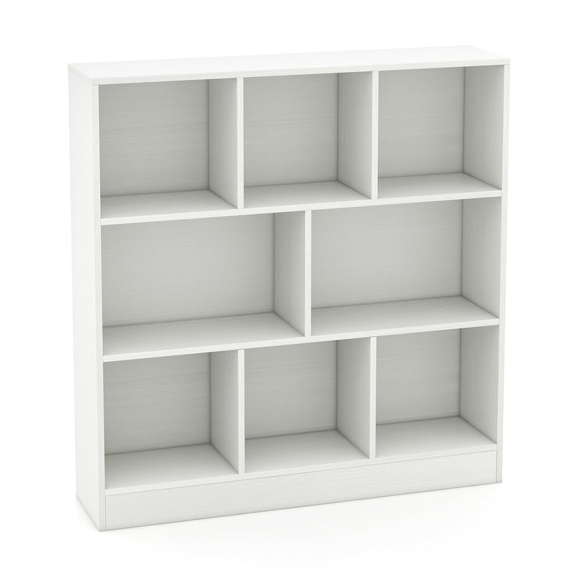 Giantex 8 Cube Bookcase, 4-Tier Freestanding Bookshelf w/ 8 Open Compartments, 2 Anti-Tipping Kits