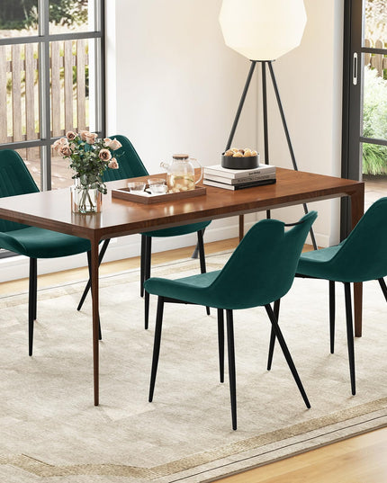 Giantex Dining Chair Set of 4 with Metal Legs for Living Room