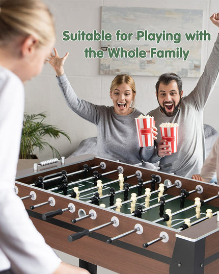 Giantex 54” Foosball Table, Foosball Table Adult Size with 2 Balls, Wood Football Table