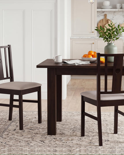 Giantex Upholstered Rubber Wood Dining Chairs Set of 2/4