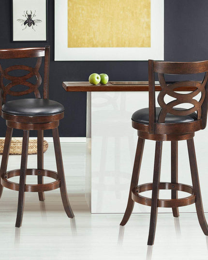Giantex Bar Stools, Counter Height Dining Chair, Fabric Upholstered 360 Degree Swivel