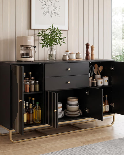 GIANTEX Modern Sideboard Buffet Cabinet with Storage & 2 Drawers