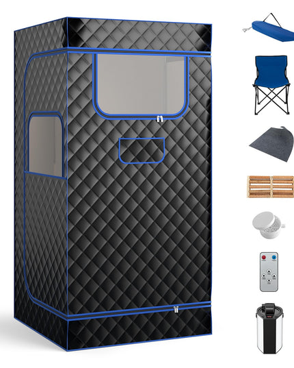 Giantex Portable Steam Sauna, Full Body Sauna Box with 3L Steam Generator, Remote Control