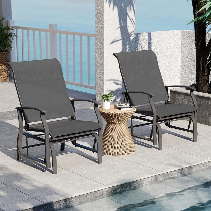 Giantex 2/4 Pack Outdoor Glider Rocking Chairs for Porch