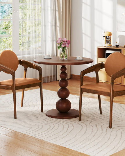 Giantex Wooden Dining Chairs Set of 2/4 PU Leather Upholstered Dining Room Chairs