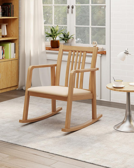 Giantex Rocking Chair with Cushioned Seat for Living Room
