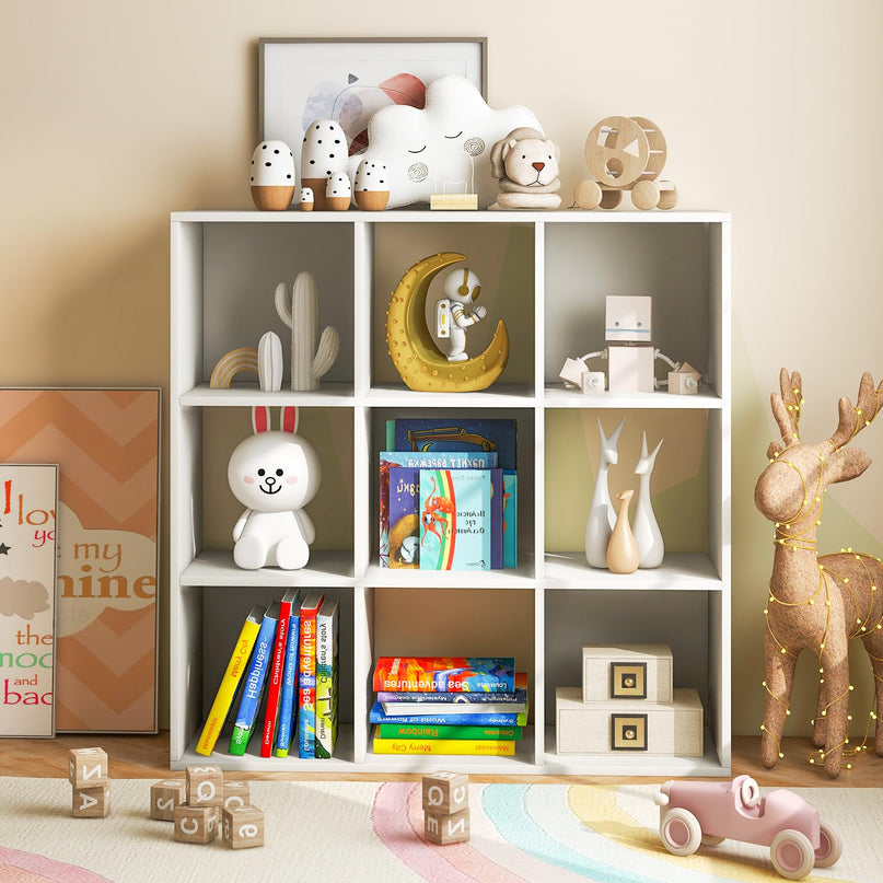Giantex 9-Cube Bookcase White