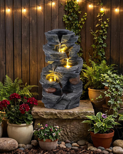 Giantex 5-Tier Water Fountain Outdoor